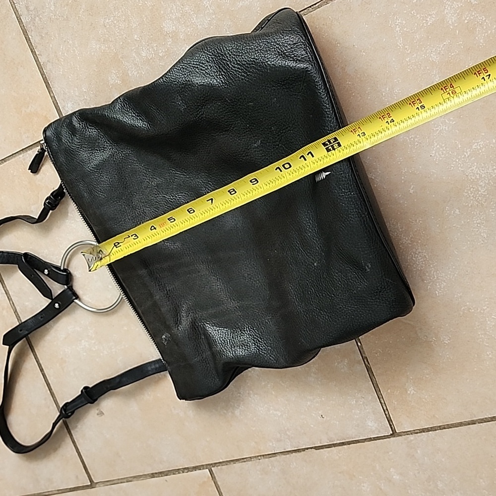 Thacker New York Black Leather Backpack - Picture 10 of 12